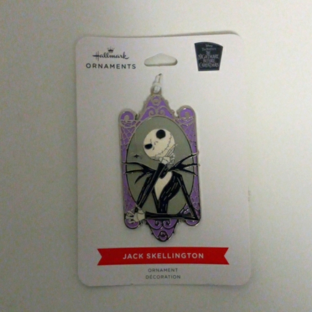 Jack Skellington Hallmark flat metal Christmas Ornament